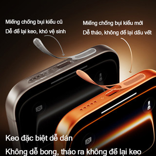 Bộ lưới loa kim loại nắp chống bụi cổng sạc iPhone không ảnh hưởng âm thanh cho iPhone 12 13 14 15 16 17 Pro Max