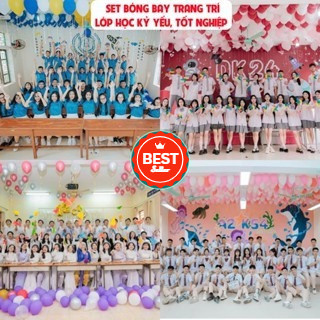 (FREESHIP) Bộ Bóng Bay Trang Trí Kỷ Yếu Tốt Nghiệp Dành Cho Học Sinh, Sinh Viên Lớp Học. DFKY2
