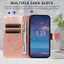 Ốp Lưng Cho Honor 600 Lite Dập Nổi Đuôi Bướm Da Khe Cắm Thẻ Dây Đeo Tay Chống Rơi Vỏ Điện Thoại