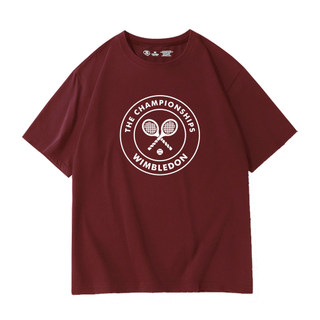 Áo thun unisex tay ngắn dáng rộng 100% cotton cộng với kích thước thể thao thông thường câu lạc bộ quần vợt quần vợt nửa tay
