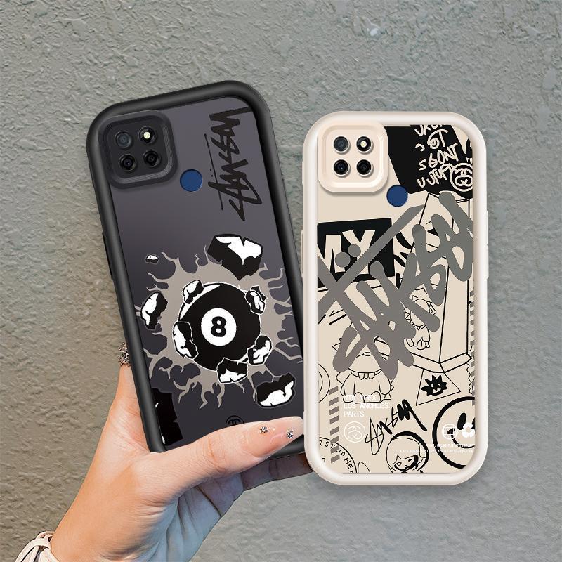 Ốp Lưng Cho Realme C12 C25 C25S C21Y C25Y C15 Narzo 30A Narzo 20 Vỏ Điện Thoại Silicon Mềm TPU Bi-a Xu Hướng Mắt Thiên Thần Chống Sốc Ốp Lưng