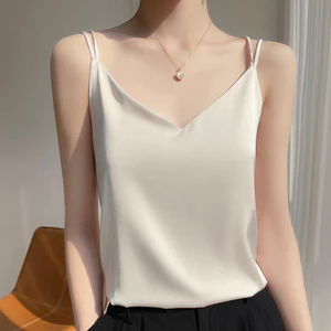 Dây Đeo Cổ Chữ V Trắng Satin Lụa Cho Nữ - Perfect Fit Mùa Hè
