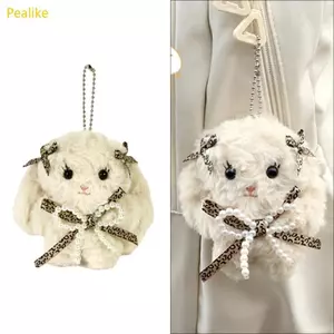 Pealike Sang Trọng Thỏ Mặt Dây Chuyền Túi Charm Móc Khóa Phụ Kiện Handmade Cho Túi Xách Hoặc Ví