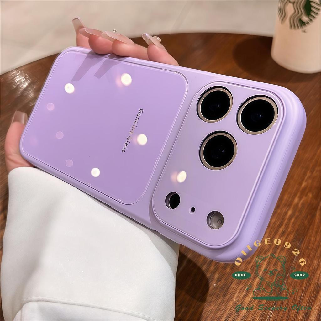【 Ốp lưng iPhone17 】 Vỏ kính Macaroon cảm giác da Vỏ điện thoại iphone17 Pro Max 16 15 14 13 12 cho vỏ iPhone Vỏ mềm silicon TPU chống sốc
