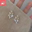 Thời trang bông tai nữ với hoa nơ kim cương dát zircon, tinh tế và đa năng