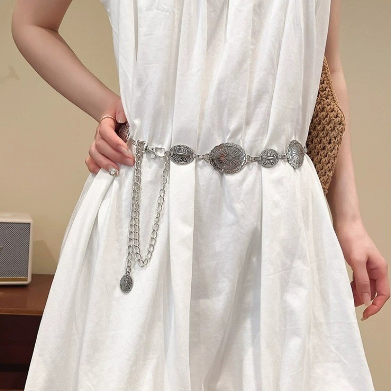 Đầm dây xích bohemian retro với thiết kế dân tộc và phong cách Trung Hoa mới lạ