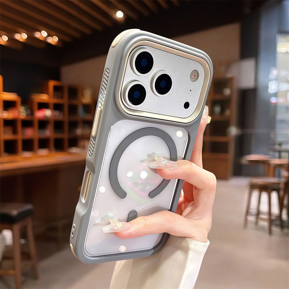 Ốp điện thoại từ tính trong suốt chống rơi chất lượng cao cho iphone 17 Pro Max 16 12 13 14 15 Pro Max Vỏ có Camera Bảo vệ toàn diện Vỏ chống sốc Vỏ cứng bảo vệ điện thoại