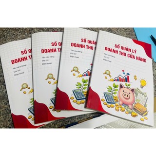 Com bo 5 CUỐN  SỔ QUẢN LÝ DOANH THU CỬA HÀNG   khổ A4 ( CÓ LẺ)  ĐÓNG KEO NHIỆT