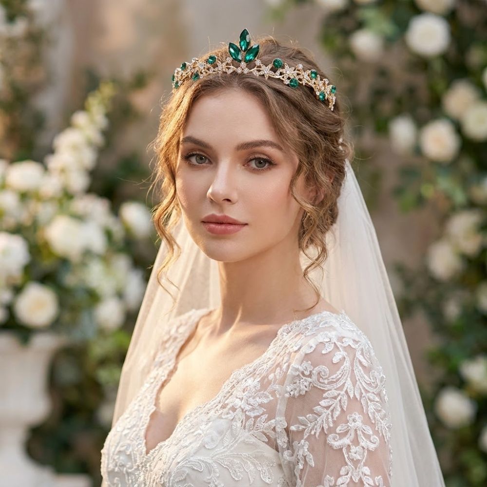 Vương miện cô dâu TRACELIOIAN, Vương miện pha lê đính đá pha lê Baroque đơn giản Tiara, Phong cách Hàn Quốc Thiết kế thanh lịch Phong cách ngọt ngào Băng đô đám cưới cô dâu