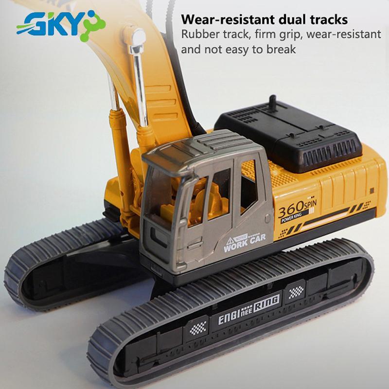 GKY Inertia Máy xúc Mô hình Kỹ thuật Xe Đồ chơi trẻ em Quà tặng GKY