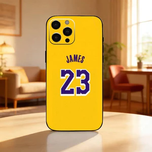 TP-2 Ngôi Sao Bóng Rổ L-Lebron James 23 Ốp Lưng Điện Thoại iPhone17,16,15,13,12 Plus, Max Mềm Silicone Đen Cover