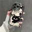 Ốp điện thoại hình mèo đen mạ điện có sẵn Thích hợp cho iPhone17promax Vỏ điện thoại Mặt dây chuyền Vỏ mềm Thích hợp cho iPhone16Pro Dễ thương 15 Vòng tay cùng phong cách 14 Chống sốc 13 Chống va chạm