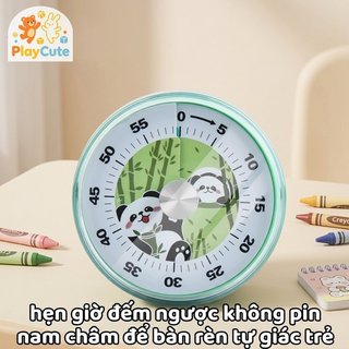 Panda Hẹn giờ Đếm ngược Cơ học 60 phút Máy tính để bàn từ tính Im lặng Học tập nhà bếp cho trẻ em