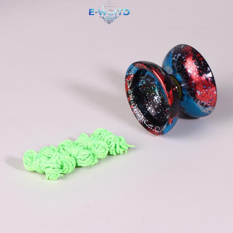 E-WOITD Trẻ Em Người Mới Bắt Đầu Hợp Kim Chuyên Nghiệp Yoyo Ballpetitive Yoyoball Người Lớn Trẻ Em Yoyoyoball Với 5 Dây E-WOITD
