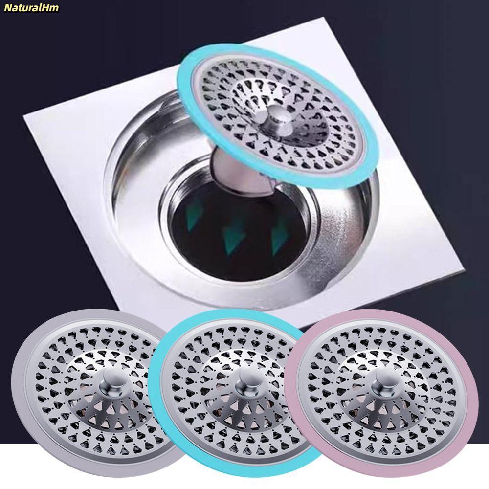 [Vận chuyển nhanh] Nắp thoát nước NATURALHM, Lõi thoát nước sàn có thể tháo rời chống mùi, Nút chặn kín hữu ích Ngăn chặn côn trùng Dụng cụ lọc thoát nước cắm Phụ kiện phòng tắm nhà bếp