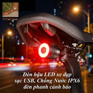 Đèn hậu xe đạp USB sạc lại được, LED an toàn cho ban đêm, kháng nước IPX4