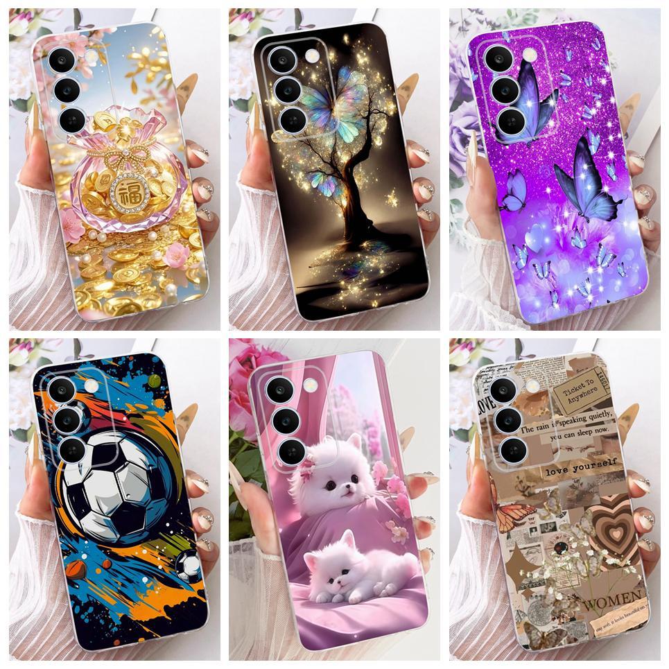 Nơ Họa Tiết Trái Tim Tình Yêu Mèo Dễ Thương Ốp lưng Realme C83 C100 P4 Lite 5G Realme C100i 4G Vỏ Mềm Trong Suốt Silicon Ốp Lưng