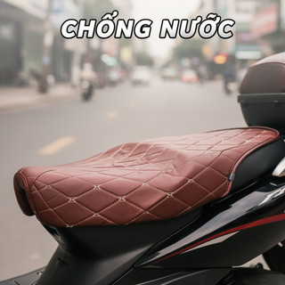 Vỏ bọc ghế xe máy 3D Chống thấm nước chống trượt Da thoáng khí Đệm xe tay ga Universal Fit