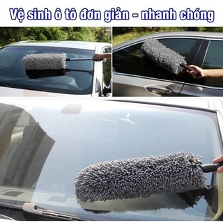 Chổi quét bụi dọn vệ sinh nội thất cho oto xe hơi chuyên dụng, chổi tròn-dẹt lau bụi lau xe ô tô, xe tải, bàn ghế sofa