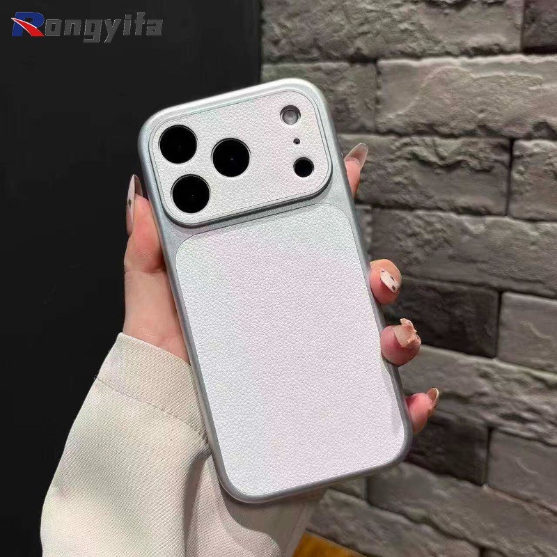 Vỏ Da PU Đơn Giản Cho Redmi K90 Pro Max K80 K70 K70E K60 K60E K50 Ultra K50i K40 K40S Turbo 5 Max 4 Pro 5G 4G Vỏ Điện Thoại Mềm Màu Trắng Chống Sốc Dễ Thương