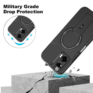 Dành Cho Motorola Moto G24 Power 4G Ốp điện thoại Cứng Cảm Giác Da Có Chân Đế Ẩn Vỏ Từ Tính Cạnh Mềm Chống Sốc Mỏng Vỏ