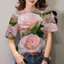 Thời Trang Nữ In Hoa Áo Thun Nữ Tay Ngắn Mùa Hè Tee Top Mềm Mại Thoáng Khí Dễ Thương