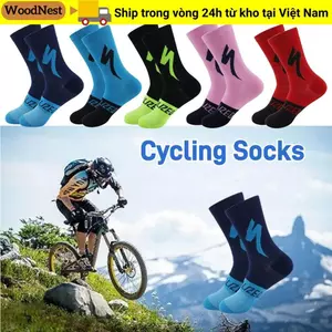 WOODNEST 1 Đôi Tất Đi Xe Đạp, Tất Đi Xe Chất Lượng Cao Chống Mài Mòn, Phụ Kiện Ngoài Trời Chuyên Nghiệp Chống Mùi Tất Thể Thao Cho Nam Nữ
