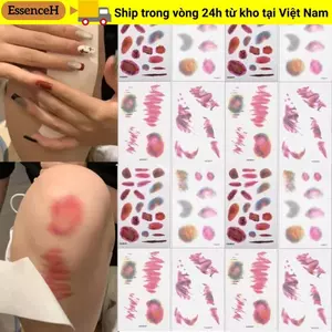 ESSENCEH 1 / 4 Miếng dán hình xăm tạm thời bầm tím vết thương, Nhãn dán hình xăm sẹo cánh tay Cosplay thực tế lâu trôi, Hình xăm giả chống thấm nước