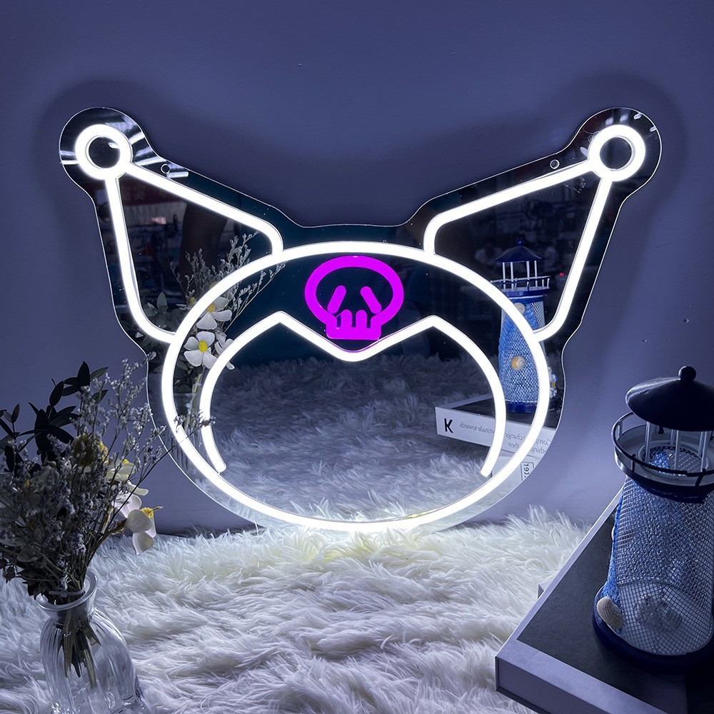 Đèn LED Neon Gương Acrylic Hello Kitty Dạ Quang Trang Điểm Trang Trí Phòng Ngủ Không Khí FRG7