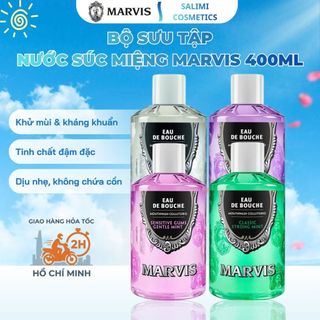Nước Súc Miệng Marvis 400ml Bổ Sung Men Vi Sinh, Ngăn Ngừa Hôi Miệng, Làm Trắng Răng & Dưỡng Ẩm Nướu
