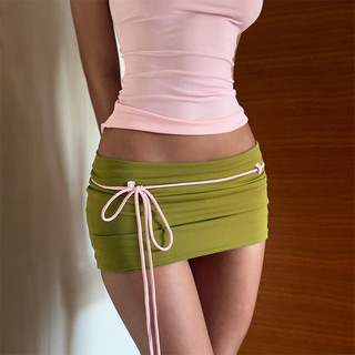VM-Set đồ nữ áo 2 dây dáng ôm + chân váy ngắn buộc dây – outfit tôn dáng mặc đi biển, du lịch, dạo phố sexy