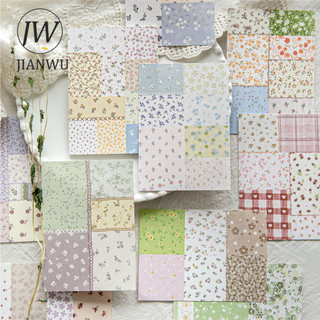 JIANWU Miếng Dán Bảo Tàng Series Vintage Gird Nhãn Cảnh Quan Cắt Dán Thêu Sò Chất Liệu Giấy Sáng Tạo Rác Tạp Chí Văn Phòng Phẩm