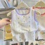 Bộ đồ ngủ VN, Bộ đồ hai mảnh, Bộ đồ quần short, Quần áo trẻ em, Áo vest, Thích hợp cho bé trai bé gái, Phong cách Hàn Quốc, Thích hợp cho mùa hè, Bộ đồ ngủ hoạt hình thân thiện với da, Quần áo ngoài trời, Bộ đồ ngủ bé gái Hàn Quốc