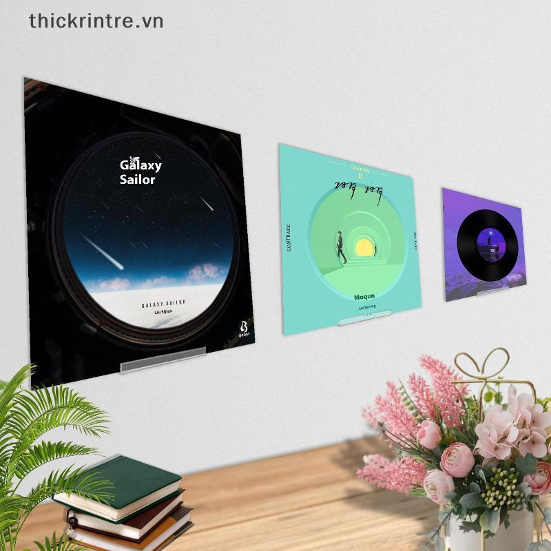 THI 1/4 Kệ đĩa than tối giản, giá treo tường trưng bày, giá đỡ máy phát, lưu trữ đĩa, khung đĩa VN