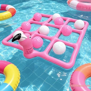 Trò chơi bể bơi bơm hơi PVC Flamingo Bảng nổi ngoài trời Vòng ném hoạt động cho sân sau tiệc nghỉ mát gia đình công viên
