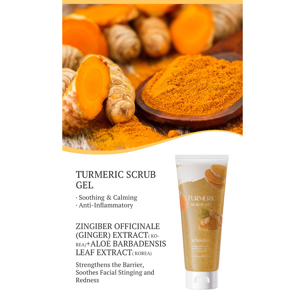 KORMESIC 【Gel tẩy tế bào chết】 200ml - Chiết xuất thiên nhiên, làm sạch sâu, loại bỏ tế bào chết, da mịn màng