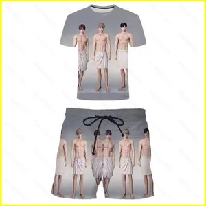 SY3 Tình Yêu Và Sâu Không Gian Rafayel Xavier Zayne Cosplay Vải Full Graphic Quần Short Áo Thun Anime Tay Ngắn Top YS3