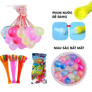 Bóng Nước 111 Quả Bóng Nước Chùm Có Van Với 3 Chùm Bóng Nước Được Lắp Sẵn Vào Đầu Vòi