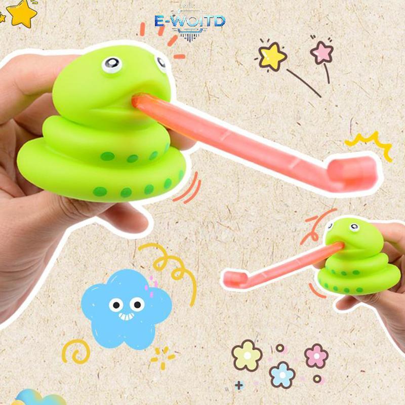 E-WOITD Trẻ Em Sáng Tạo Đàn Áp Rắn Đồ Chơi Pinch Rắn Stiing Lưỡi Ra Giảm Căng Thẳng Đồ Chơi Quà Tặng Cho Trẻ Em E-WOITD
