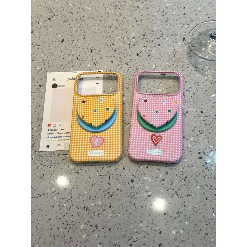 Đơn Giản Kẻ Sọc Tình Yêu Tiêu Chuẩn Tiếng Anh Giá Đỡ Từ Tính iPhone17promax Apple 16 Ốp Lưng Điện Thoại 15 Phim