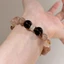 Vòng tay pha lê trà và vàng đen Unisex - Trang sức chữa bệnh bằng đá tự nhiên - Handmade 10 / 12mm - Thiết kế nghệ thuật cổ điển