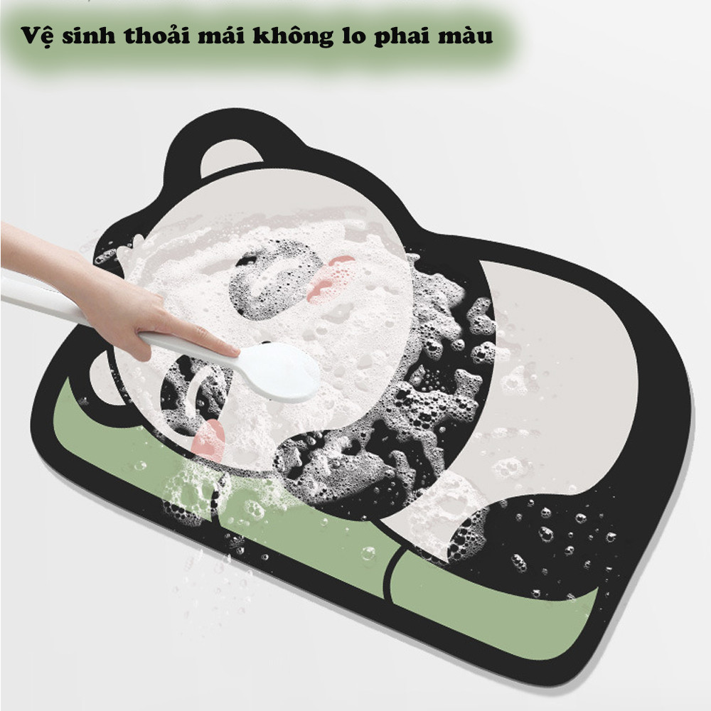 Thảm Nhà Tắm HomeMate Hút Nước Siêu Nhanh, Thảm Chùi Chân Chống Trượt Hình Thú Cưng Dễ Thương 40x60