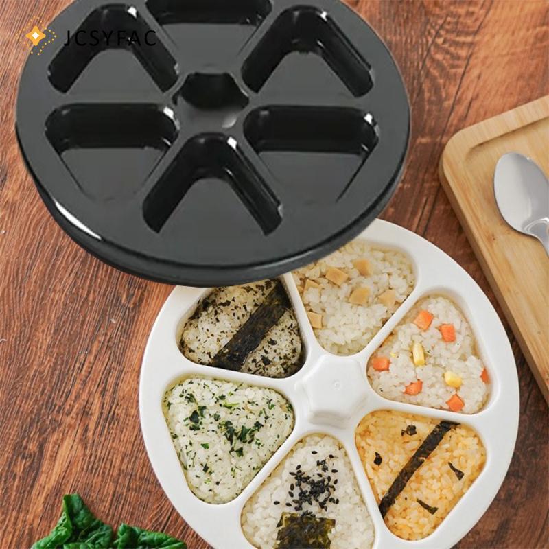 JCSYFAC DIY Khuôn Sushi Ăn Trưa Tam Giác Cơm Bóng Hộp Cơm Trưa Hành Cơm Bóng Thực Phẩm Báo Chí Tam Giác Sushi Làm Khuôn Sushi Bộ Dụng Cụ Nhà Bếp Mới
