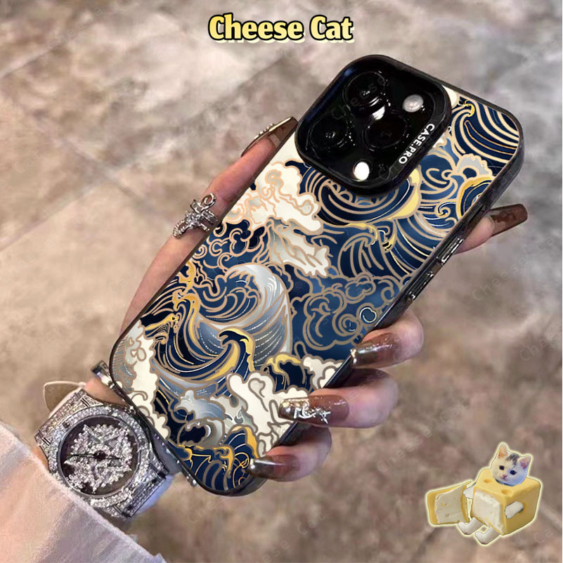 Ốp Lưng Điện Thoại Núi Và Biển Cuộn Nghệ Thuật Thiêng Liêng Cho iPhone Xs XR 11 12 13 14 15 16 17 Pro Max Vỏ Điện Thoại