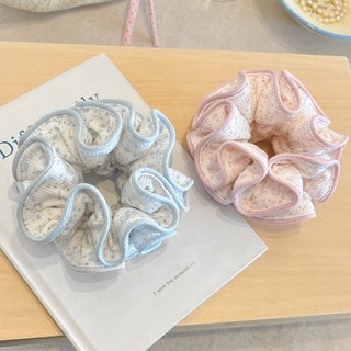 Hululu / Dây buộc tóc scrunchy hồng xanh, nhẹ nhàng, phụ kiện tóc phong cách mới
