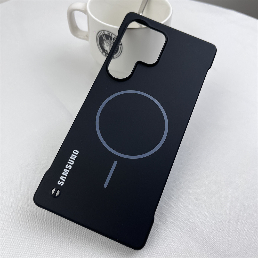 Ốp điện thoại PC mờ không khung mỏng cho Samsung S26 S25 S24 S23 S22 Ultra Plus FE S25edge cho vỏ sạc không dây