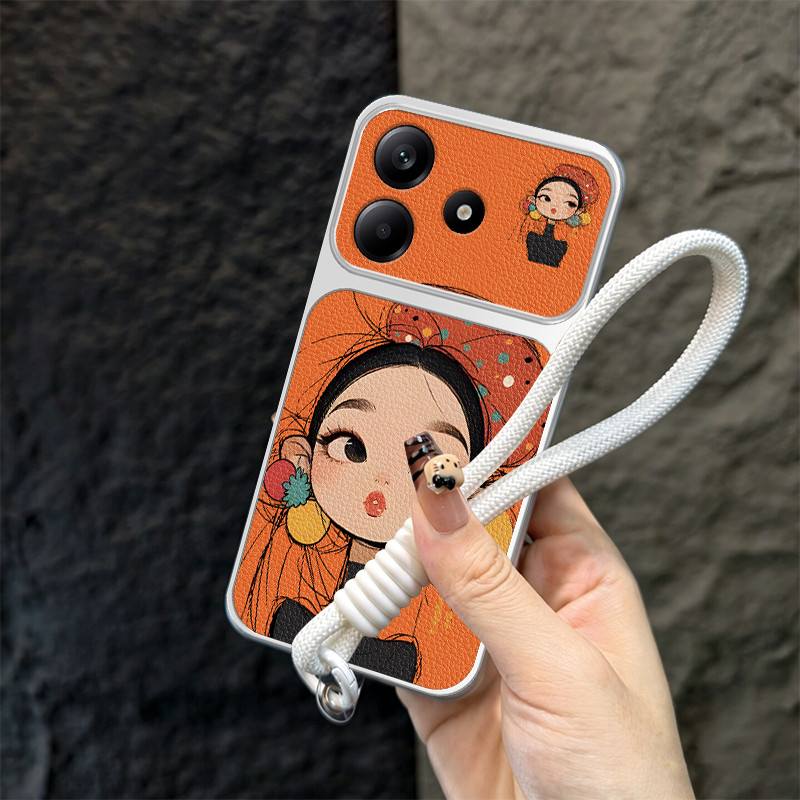 Ốp Lưng PBZZ Cho REDMI NOTE 14 4G NOTE 14 PRO 5G Vỏ Điện Thoại Lo Âu Vỏ Mềm Silicon Chống Sốc Thiết Kế Mới Thẩm Mỹ Hoạt Hình Dễ Thương Có Dây Buộc Cho Bé Gái TBDTMD1