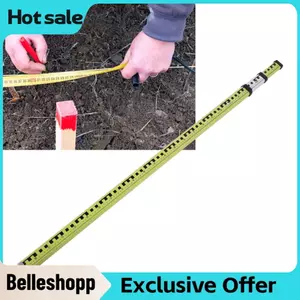 Belleshopp Thước đo kính thiên văn hai mặt Marhynchus Đo hợp kim nhôm 3 mét với mức độ bong bóng và tỷ lệ 1/10 để san lấp mặt bằng xây dựng nghề mộc