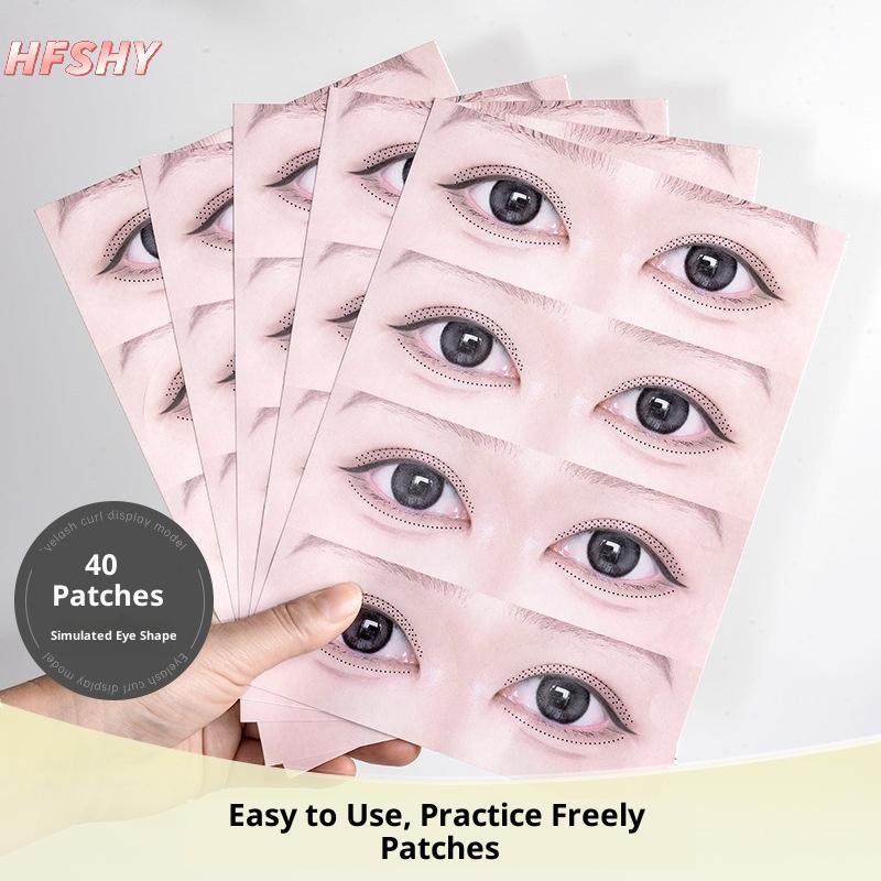 HFSHY 8/40 cái dụng cụ tập luyện lông mi, mô phỏng hình dạng mắt VN