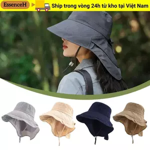 Mũ chống nắng mùa hè ESSENCEH, Mũ chống nắng nữ có thể điều chỉnh, Mũ đi bộ đường dài ngoài trời vành rộng